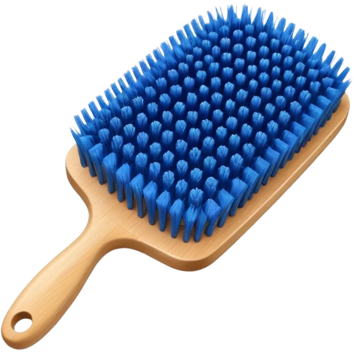 Denim hair brush emoji