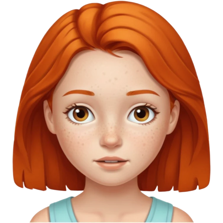 chica joven con pecas emoji