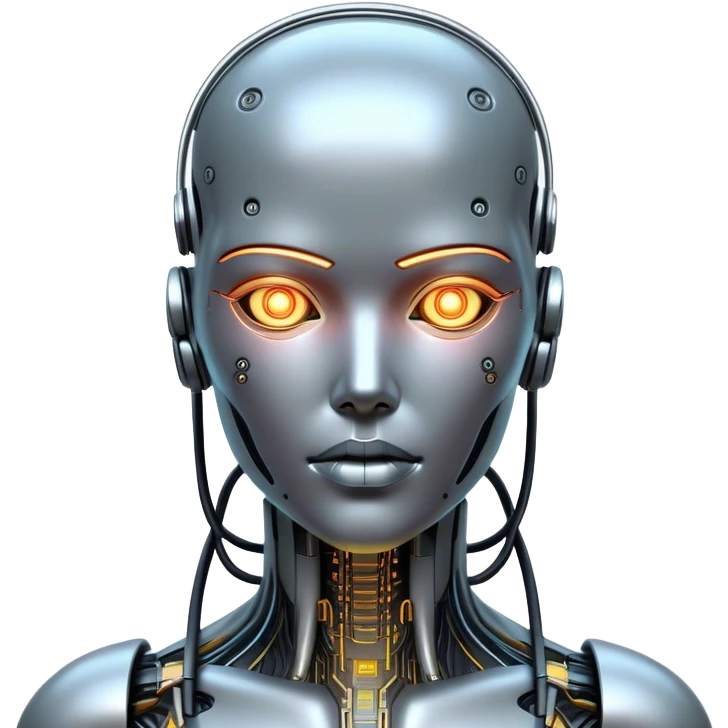neon cyberpunk style android emoji