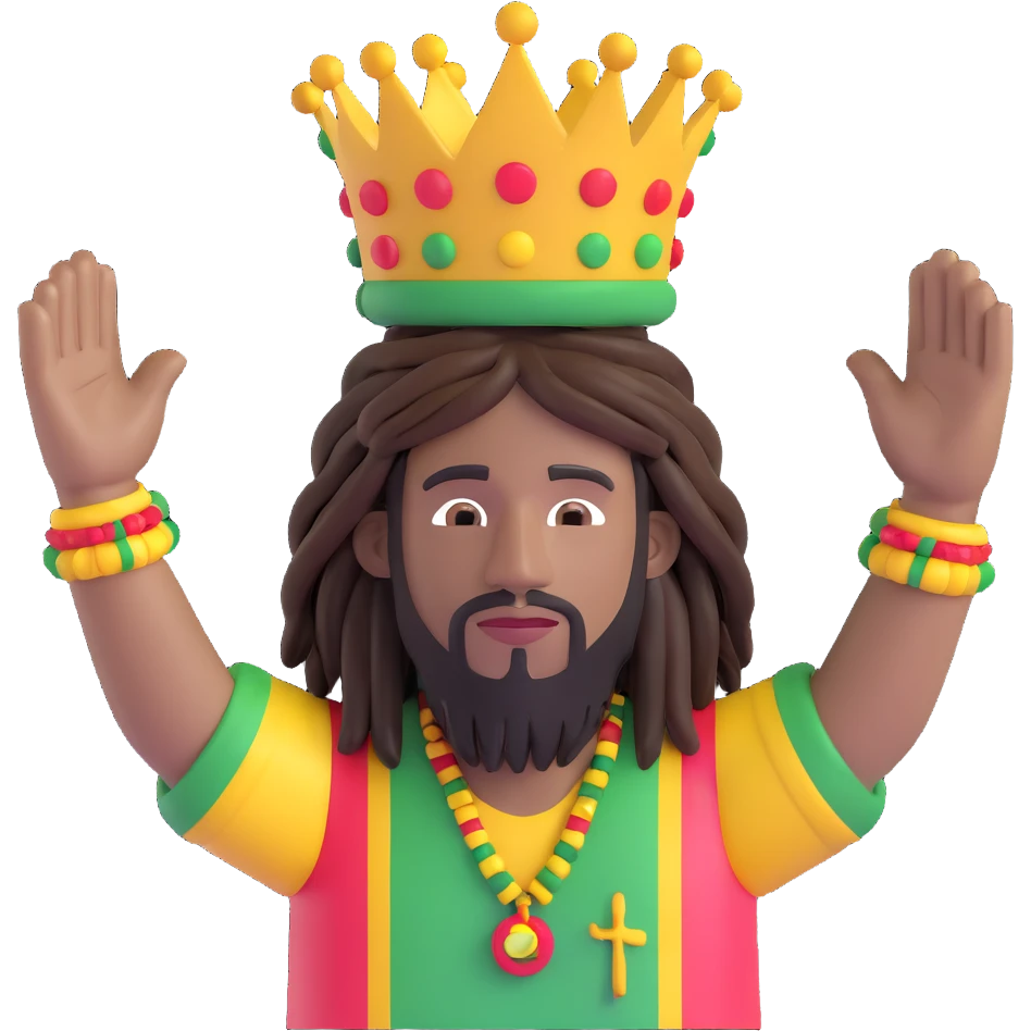 A rasta yard man bigging up di whole world 🌍🔥🤲🏾, reggae vibes 🎶, love and unity ✨💛💚❤️, every nation stand strong 🇯🇲🌐👑. emoji