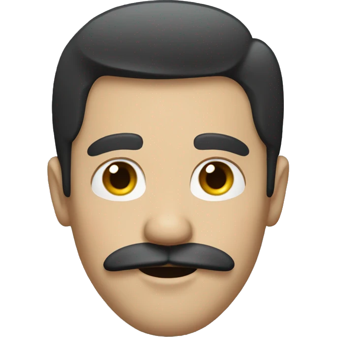 black haired white man with square mustache  emoji