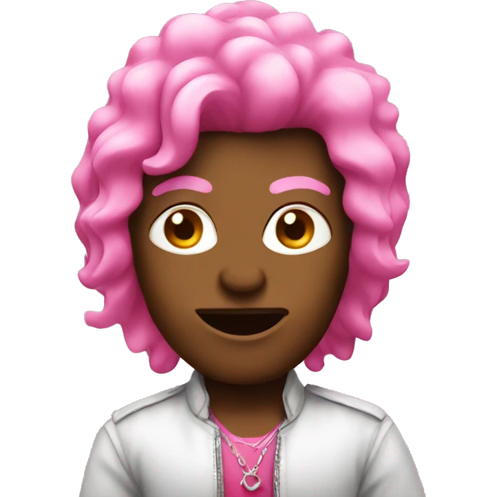 Pink rockstar emoji