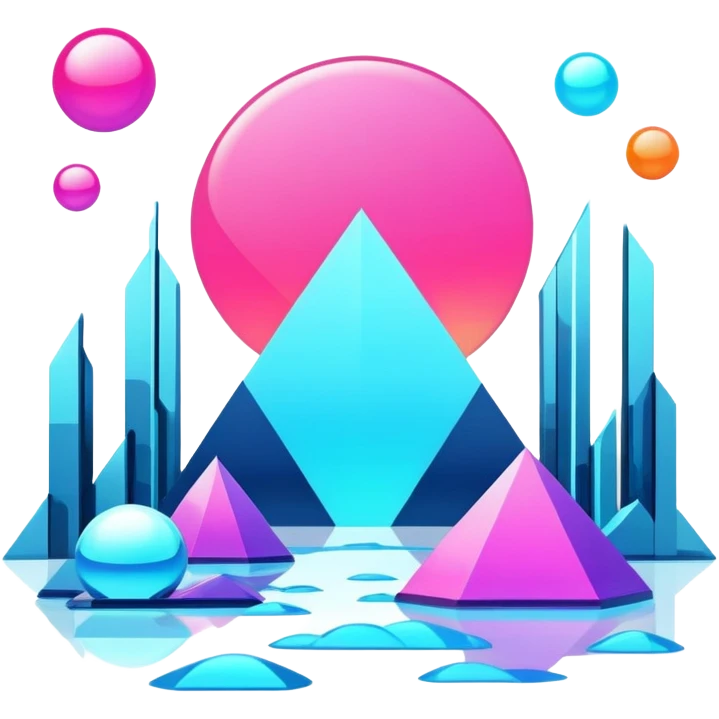 Utopian Futuristic Aesthetic Scenery Deco emoji