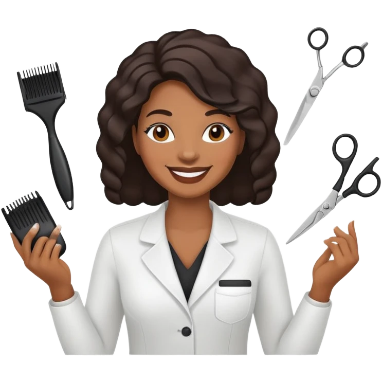 Hair salon manager African American emoji