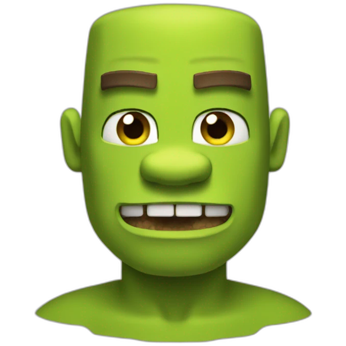 Shrek like minecraft emoji