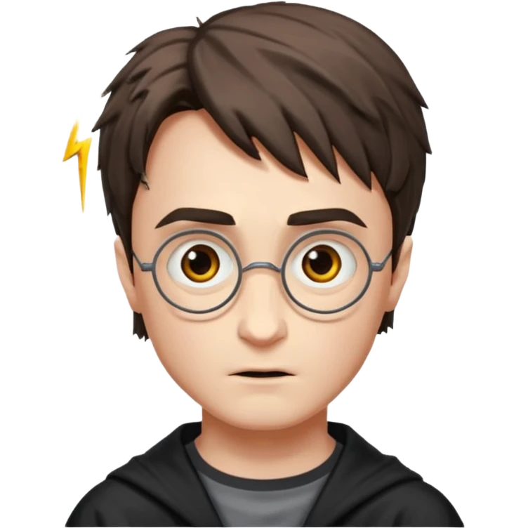 Harry potter with lightening scar on forehead emoji