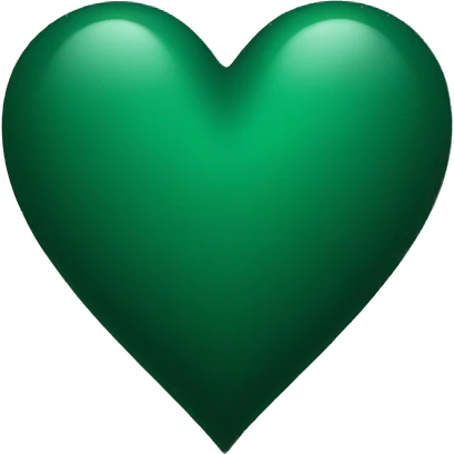 Dark Green heart emoji