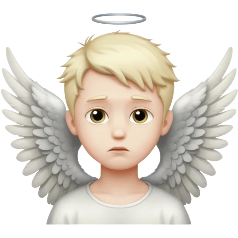 boy angel , sad emoji