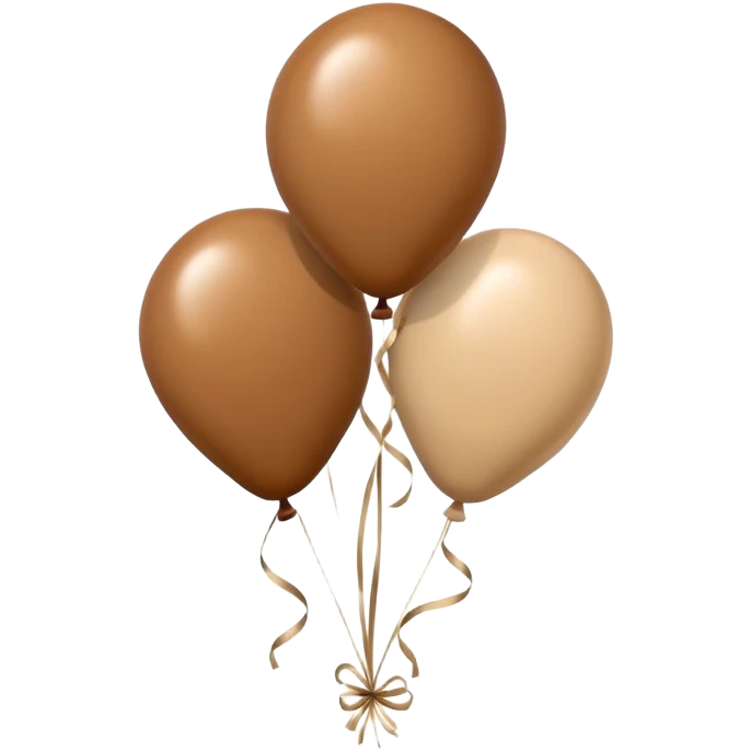 brown beige balloons emoji