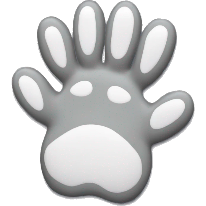 White paws on edge emoji