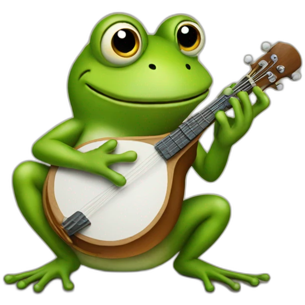 frog playing mandolin emoji