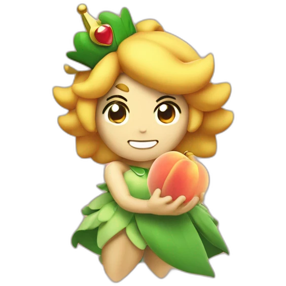 priness peach mixed with bowser emoji