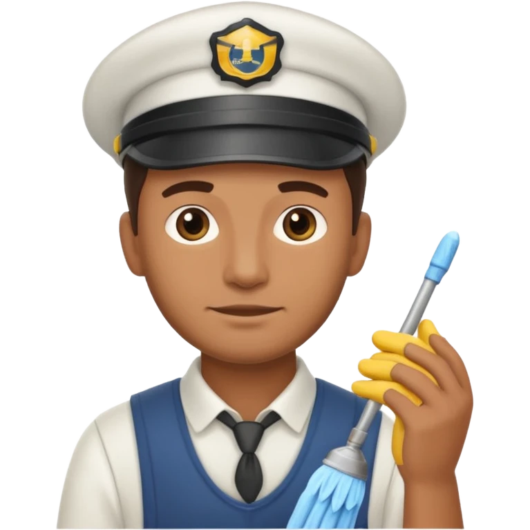 lighthouse Keeper while cleaning lens emoji