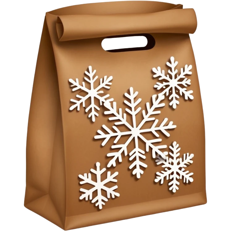 christmas paper lunch bag emoji