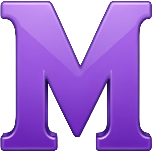 purple letter m emoji