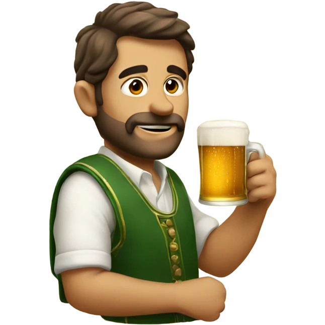Italian drinking beer emoji