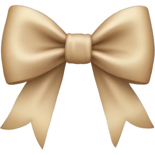 beige bow emoji