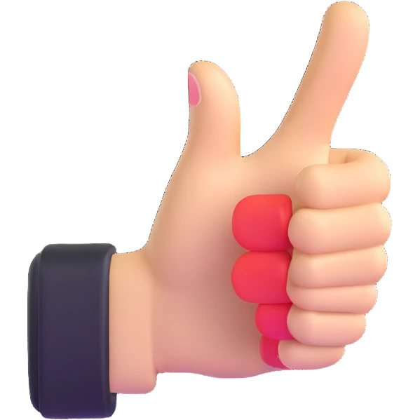 streaming video with thumbs up emoji