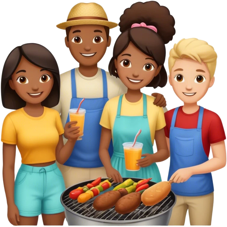 Friends at a cook out  emoji