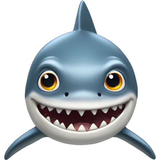 Shark with super big eyes emoji
