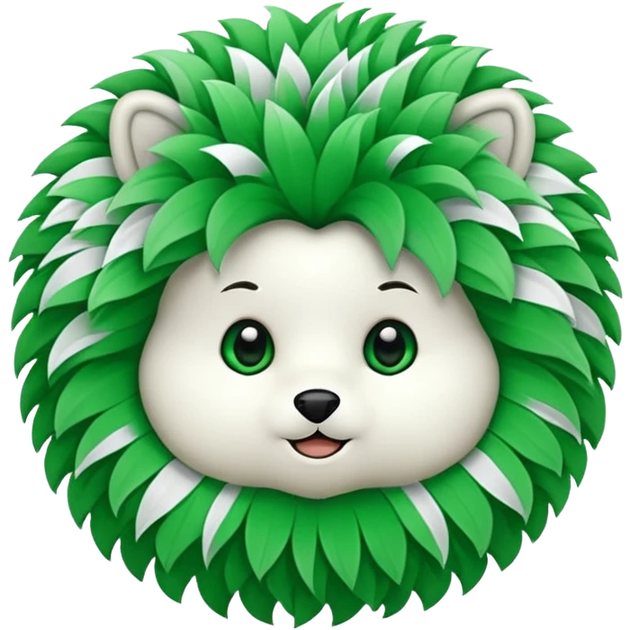 Cheer poms green and white  emoji
