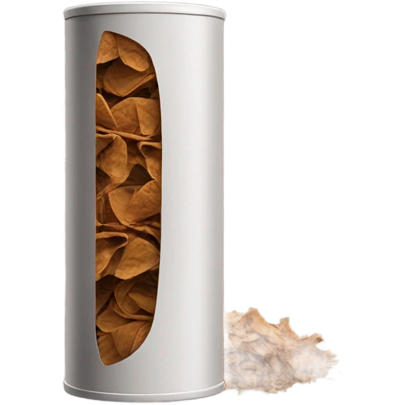 Tobacco flakes in a tube emoji