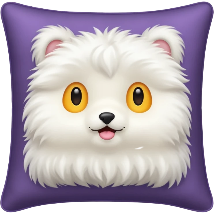 white pillow made out of fur emoji