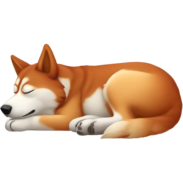 red husky sleeping  emoji