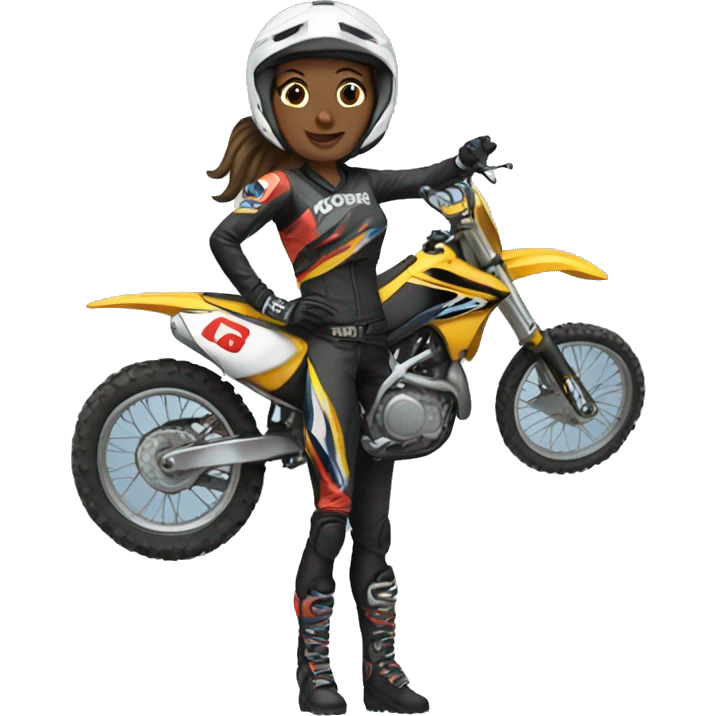 motocross women emoji