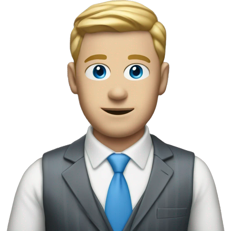 CAMERA MAN, blue eyes, pin striped suit emoji
