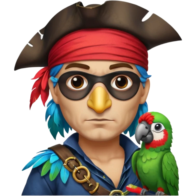 pirate and parrot emoji