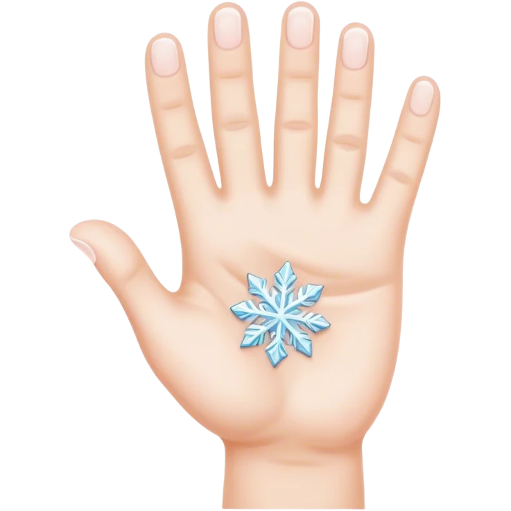 frozen hand waving emoji