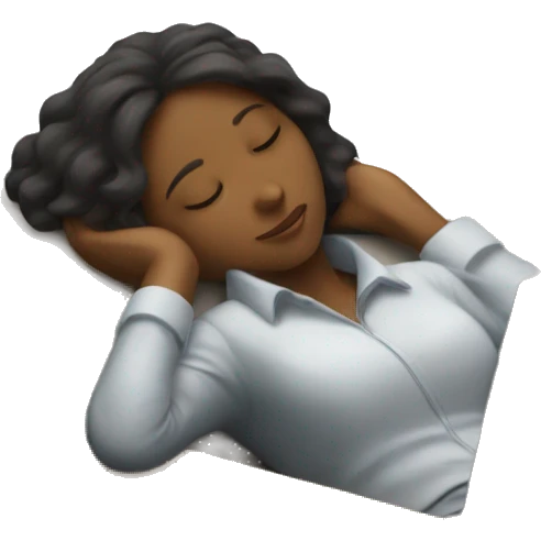 Sleeping at desk woman emoji