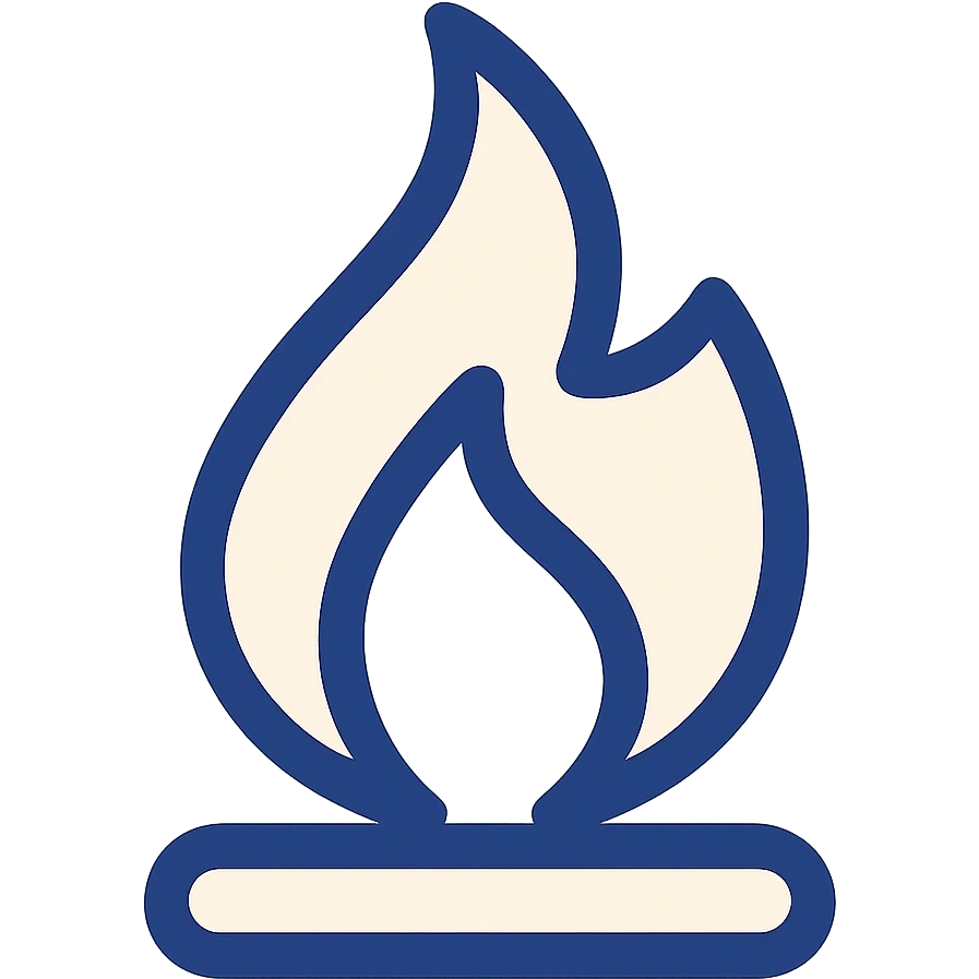 fire icon, clean and simple, minimal color, modern icon style emoji