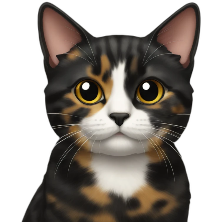 Tortie cat and black cat emoji