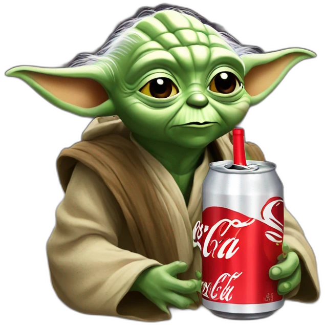 yoda drink a coca cola emoji