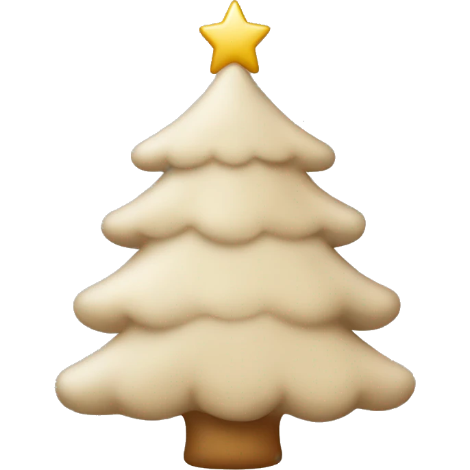 beige Christmas tree decoration  emoji