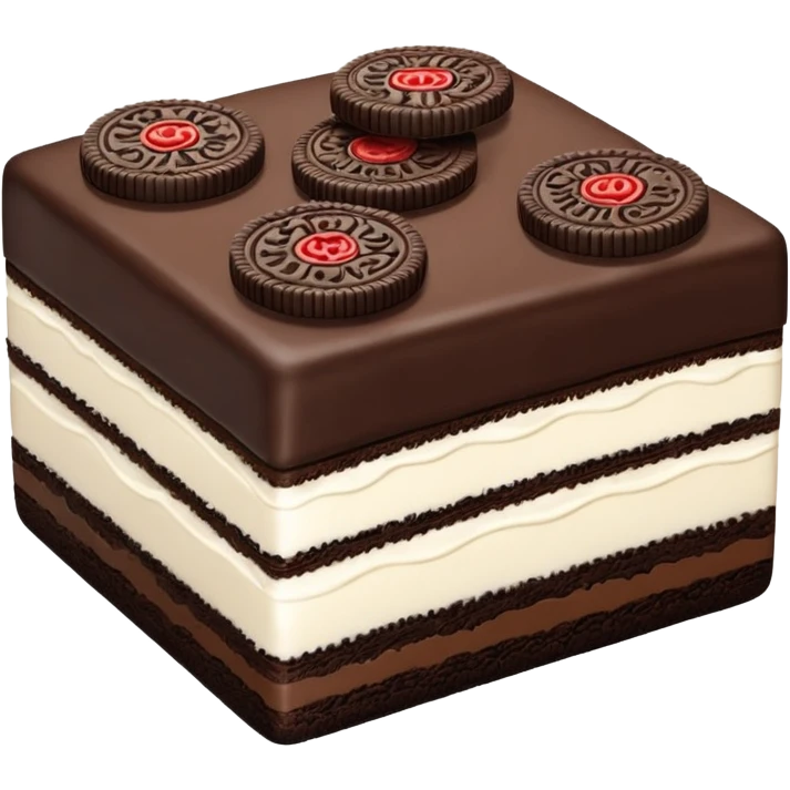 oreo cake square shape slim layer emoji