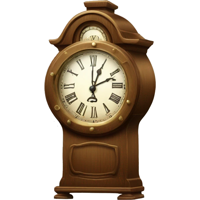 Old fashioned clock about to strike midnight  emoji