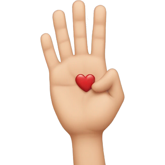 fingers forming half a heart  emoji