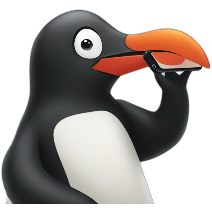 pingu taking a selfie emoji