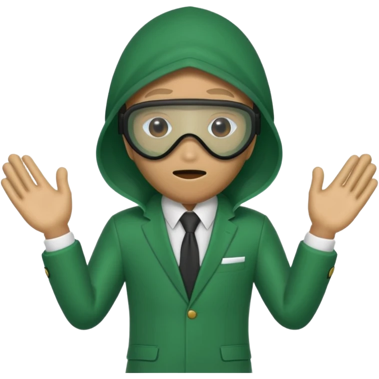 emoji style Squid Game player in green suit emoji