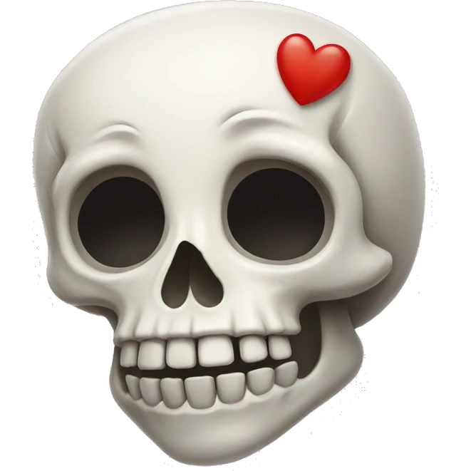 Skull in love emoji