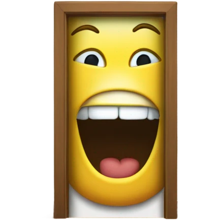 the smile room, an open door inside that door is teeth on the left and right, text above the door saying "The Smile Room" emoji