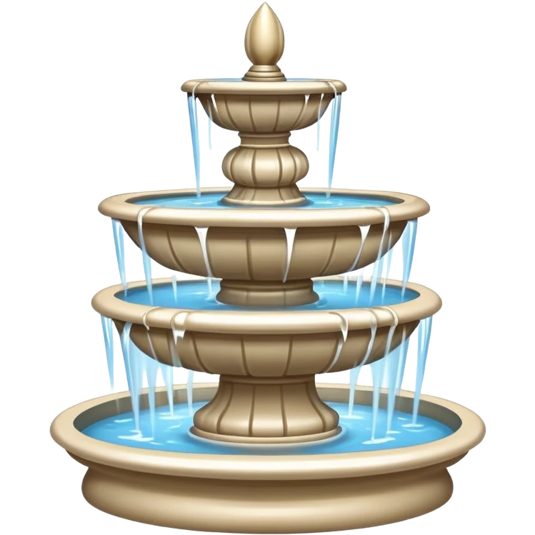 A flowing fountain emoji representing over-hydrated state emoji