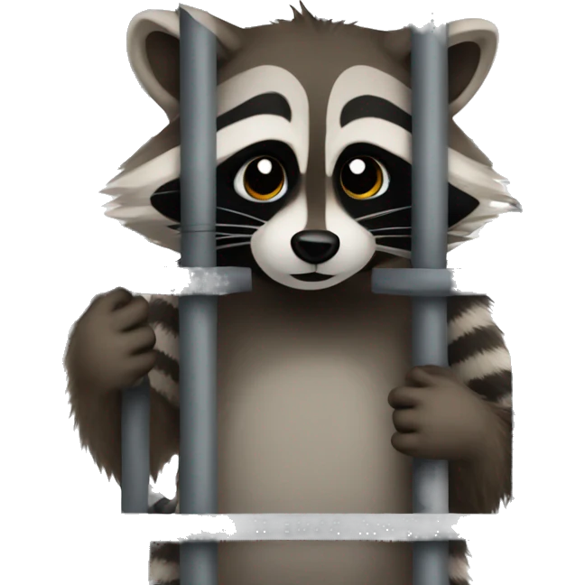 raccoon in jail emoji