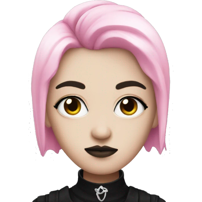 Goth pink emoji