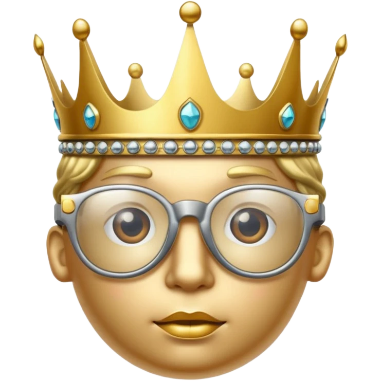 implant with a golden crown in glasses emoji