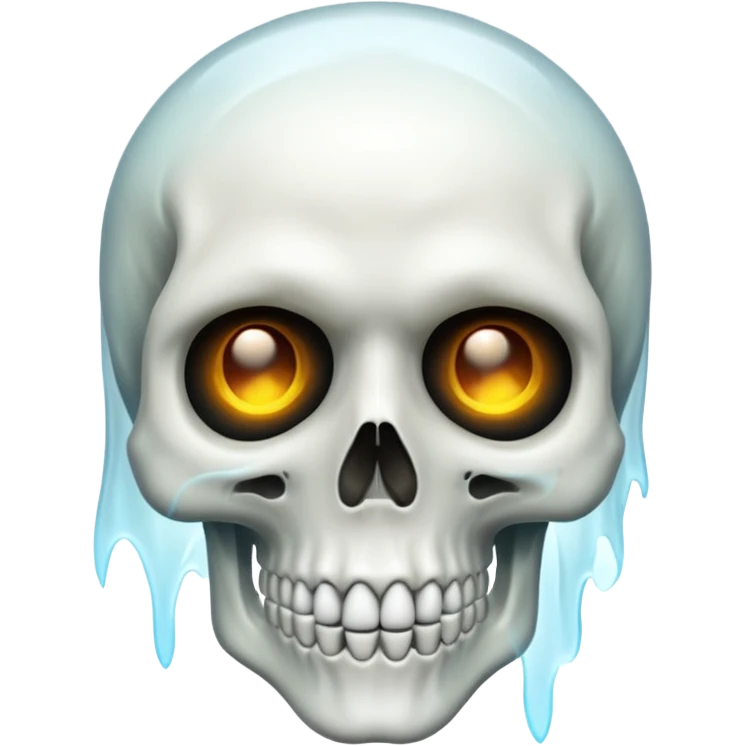 Skull face ghost blinking one eye emoji