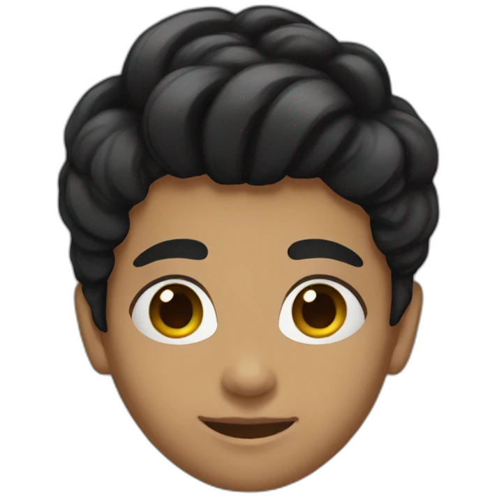 black hair emoji